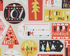 an image of christmas tags on a wall