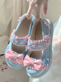 LBSFY - Lolita Kawaii Mary Janes Shoes Women Slip-on Japanese Sweet Flat Shoes Ladies Butterfly-knot Cute Fashion Round Toe Shoes Summer Size 35=US 4＝Feet length 22.5cm Size 36=US 5＝Feet length 23cm Size 37=US 6 ＝Feet length 23.5cm Size 38=US 7＝Feet length 24cm Size 39=US 8＝Feet length 24.5cm Size 40=US 9＝Feet length 25cm Kawaii Things To Buy, Kawaii Mary Janes, Hawaii Accessories, Mary Janes Shoes, Kawaii Shoes, Japanese Sweet, Butterfly Knot, Round Toe Shoes