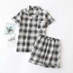 The Plaid Shorts Set Original Pajamas is one of our cutest sets! It´s formal, comfortable and soft! We are passionate about fabric and textile materials and have thus created the best, most comfortable yet practical line of pajamas fit for both men and women. This loungewear is all you need to help relax at home. They are soft and easy to touch which projects versatility and effortless grace in every step you take. Made to make you feel good, each of our Original Pajamas is an expression of our Lounging Outfit, Body Condition, Every Step You Take, Grey Plaid, Cute Sets, Plaid Shorts, Knitting Materials, Shorts Set, Stretchy Material