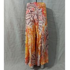 Free People Pants Size X-Small . Material 100% Cotton .Approximately Measurements Taken In Flat Lay, Waist 13 Inches, Outerseam 40 Inches, Rise 13 Inches, Inseam 28 Inches. .Condition New With Tags. 618j Multicolor Full-length Wide Leg Pants With Pockets, Casual Multicolor Rayon Bottoms, Multicolor Full-length Wide Leg Summer Pants, Orange Fitted Bottoms With Elastic Waistband, Multicolor Full-length Wide Leg Pants For Summer, Multicolor Full Length Wide Leg Summer Pants, Multicolor Full Length Wide Leg Pants For Summer, Fitted Orange Bottoms With Elastic Waistband, Multicolor Rayon Bottoms With Elastic Waistband