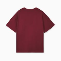 Partch blank Must oversized T-Shirt short sleeves in Burgundy. Crafted from a luxury organic cotton fabric that is soft, breathable and comfortable. This tee is the perfect example of an elevated basic. Features a premium label branded in red, for an impactful yet minimalist branded look. Red Shirt Aesthetic, Red Oversized Shirt, Baggy Shirt Outfit, Dark Red Shirt, Maroon Tshirt, Burgundy T Shirt, Burgundy Shirt, Maroon Shirts, T Shirt Png