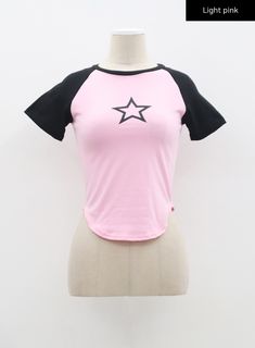 Light pink / S/M Pink Long Sleeve Stretch T-shirt, Pink Fitted Short Sleeve T-shirt, Pink Stretch T-shirt For Spring, Trendy Stretch T-shirt With Raglan Sleeves, Trendy Pink High-stretch Tops, Trendy High Stretch Pink Tops, Fitted Raglan Sleeve Tops For Summer, High Stretch Pink Top With Short Sleeves, Pink Fitted Trendy T-shirt