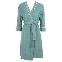 Dressing gown cotton CANAT Tip Spring Cotton Kimono For Lounging, Cotton Kimono For Spring Lounging, Spring Overnight Robe With Long Sleeves, Spring Cotton Nightgown For Home, Elegant Spring Cotton Robe, Spring Overnight Long Sleeve Robe, Green Cotton Nightgown For Sleep, Spring Cotton V-neck Nightgown, Cotton Long Sleeve Overnight Robe