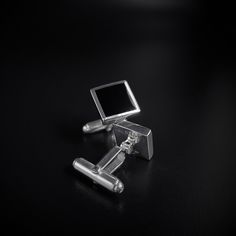 "Mens Cuff links Silver Black Onyx Gemstone, square cufflinks, Handmade Jewelry for men, Man accessories, Unique Gifts for men, Gifts for him The Gnatus sterling silver square black Onyx cuff links will elevate your look and will add a touch of class to your sleeves. These beautiful Cufflinks are worked with the technique of inlay, which means the stone is worked seamlessly into the Sterling silver. The inlay is made from natural black onyx gemstone, which has a smooth rich black face. Perfect g Mens Cuff Links, Mens Cuff, Unique Gifts For Men, Men Gifts, Jewelry For Men, Onyx Gemstone, Silver Cufflinks, Cufflinks Men, Tie Accessories