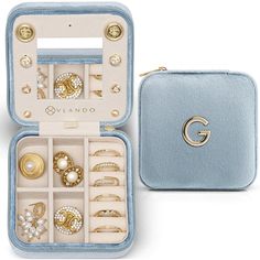 PRICES MAY VARY. TRAVEL SIZE - Size 3.9*3.9*2 inch/10*10*5 cm, this jewelry organizer is portable and light weight,easy to carry in your handbags or in your luggage. Perfect for safekeeping and organizing your favorite jewelry wherever you go. Well Crafted Ideal Gift - Which is a perfect gift for mom, daughter, friends, sister, bridesmaid, bride, wife, girlfriend, teacher... Add a special touch by personalizing it with her monogram for a gift she'll instantly fall in love with. Exclusive A-Z let Gifts For Travelers Women Ideas, Sister Bridesmaid, Ring Organizer, Girls Jewelry Box, Travel Jewelry Organizer, Gift Ideas For Women, Travel Jewelry Box, Necklace Organizer, Bridesmaid Proposal Gifts