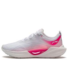 (WMNS) Li-Ning Super Light XIX ARBS002-5 (SNKR/Women's/Reflective) White Breathable Low-top Running Shoes, Pink Running Shoes With Shock Absorption, Dynamic White Low-top Running Shoes, Pink Moisture-wicking Running Shoes For Errands, Pink Functional Running Shoes With Shock Absorption, White Moisture-wicking Sneakers For Training, White Moisture-wicking Running Shoes For Workout, Pink Jogging Sneakers With Shock Absorption, White Dynamic Running Shoes With Shock Absorption