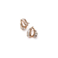 Diamond - 2.2 cts, GH/VS 20k rose gold 3/4" in length Made in USA In stock. Ships in 1-2 business days Available by special order in 18K yellow gold or 18K white gold; please contact us at sales@nakarmstrong.com to assist with your order. Rose Gold Baguette Diamond Earrings For Formal Events, Luxury Rose Gold Baguette Diamond Earrings, Rose Gold Diamond Earrings With Baguette Diamonds, Fine Jewelry Rose Gold Baguette Diamond Earrings, Rose Gold Baguette Diamond Earrings, Rose Gold Baguette Diamond Earrings For Anniversary, Beaded Necklace Diy, Ear Clips, Necklace Diy