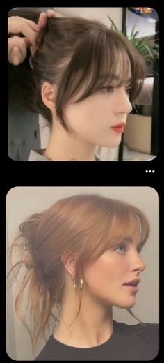 Curtain Bangs And Normal Bangs, Short Bangs Ideas, Bangs With 90s Layers, Short Curtain Bangs With Wispy Bangs, Bottleneck Curtain Bangs, Fair Skin Dark Hair Brown Eyes, Bangs Framed Around Face, Bangs You Dont Have To Style, Bangs That Can Be Side Swept