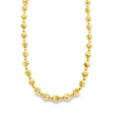 18kt yellow gold 6mm/3mm diamond cut ball necklace. Perfect for layering Product: Necklace Material: 18kt Yellow Gold Ball Necklace, Diamond Cut, Diamond Cuts, Layering, Yellow Gold, Yellow, Gold