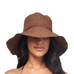 - Bnwt - Adjustable Tie Inside Brown Panama Hat With Uv Protection For Vacation, Brown Panama Hat With Upf 50+ For Vacation, Brown Summer Bucket Hat With Upf 50+, Brown Bucket Hat With Upf 50+ For Summer, Lightweight Sun Hat For Beachwear Vacation, Brown Sun Hat With Uv Protection For Beach Season, Brown Uv Protection Sun Hat For Beach Season, Brown Beach Hat With Uv Protection, Trendy Sun Hat With Upf 50+ For Vacation