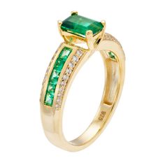 Featuring an emerald-cut, lab-created emerald center stone, this stunning ring is sure to garner attention.Click on this JEWELRY & WATCHES GUIDE to learn about fit, styles, materials and more! Featuring an emerald-cut, lab-created emerald center stone, this stunning ring is sure to garner attention.Click on this JEWELRY & WATCHES GUIDE to learn about fit, styles, materials and more! SETUP INFORMATION GOS LC EMERALD & LC WHITE SAPP RING LAB CREATED EMERALD Sterling Silver Size: 6,Size: 7,Size: 8 Emerald Cut Rings With Side Stones For Gift, Emerald Cut Rings With Side Stones Fine Jewelry, Green Emerald-cut Channel Set Jewelry, Yellow Gold Emerald Cut Emerald Ring With Channel Set, Channel Set Emerald Cut Emerald Ring, Green Emerald Ring With Channel Set As A Gift, Gold Emerald Ring With Channel Set Emerald Cut, Emerald Channel Set Jewelry With Emerald Cut, Emerald Cut Emerald Ring Channel Set