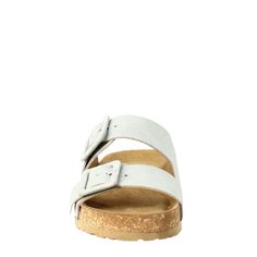 Women's sandal with double band with buckle

Green suede

Double buckle closure

Padded insole

Cork and rubber sole

Made in Italy

Composition:
 Upper: 100% Suede
 Lining: 100% Leather
 Bottom: Leather and Rubber
 Insole: 100% Leather Spring Double Strap Mules With Buckle Closure, Suede Footbed Sandals With Tang Buckle And Round Toe, Suede Slide Sandals With Buckle Closure, Suede Mules With Buckle Closure And Open Heel, Suede Sandals With Tang Buckle And Round Toe, Suede Double Strap Slides With Removable Insole, Suede Slides With Removable Insole And Double Strap, Spring Suede Mules With Buckle Closure, Suede Double Strap Slides With Textured Footbed