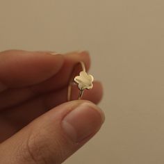 Flower Ring, 14k Solid Gold Ring, Flower Shape Ring, Simple Ring, Minimalist Ring, Gifts for Her ≫ Product Details ◈ Handmade / Handcrafted Fine Jewelry ◈ Flower Size: 7.50mm ◈ Band Thickness: 1.20 mm ◈ Metal: Solid 14K Gold ◈ Gold Color: White gold, Rose gold, Yellow gold ≫ Please read our FAQ below for more detail. Dainty Stackable Flower Open Ring, Minimalist Flower Shaped Stackable Rings For Anniversary, Minimalist Flower Stackable Rings For Anniversary, Minimalist Flower Ring For Wedding, Minimalist Yellow Gold Flower-shaped Rings, Delicate Stackable Yellow Gold Flower Ring, Dainty Gold Flower Stackable Rings, Minimalist Gold Flower Ring For Everyday, Dainty 14k Yellow Gold Flower Ring