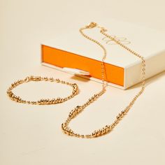 Stylish and sophisticated, our Gold Beaded Necklace adds a touch of elegance to any outfit. Perfect for dressing up for special occasions or adding elegance your everyday look, this necklace is a must-have for your jewelry collection.&nbsp;18K Champagne Gold PlatedChain length:1842, adjustable to 16.5 &amp; 15.7Diameter Beads: between 0.05 and 0.16Sent with love in a complimentary gift box Elegant Party Beaded Necklaces With Gold Beads, Elegant Gold Beaded Necklaces For Parties, Elegant Round Beads Chain Necklace For Parties, Elegant Party Gold Beaded Necklaces, Elegant Gold Bead Necklaces For Party, Elegant Long Necklace With Faceted Beads, Elegant Long Necklace With Faceted Round Beads, Elegant Gold Chain Necklace With Beads, Elegant Gold Beaded Chain Necklace For Party