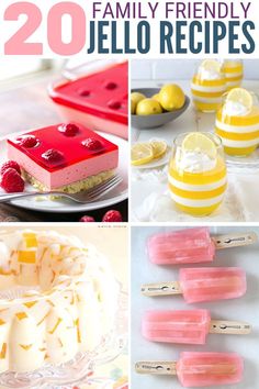 the top 20 family friendly jello recipes that are delicious and easy to make for desserts