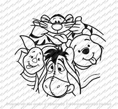 winnie the pooh and friends cartoon character heads