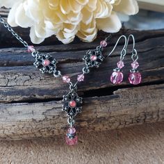 S237 Pewter Gunmetal Chain Pink Crystal Beaded Accents Necklace & Earring Set 12+3" Extender Chain Bundle & Save! Join The Live Shows! Automatically Save 25% On 3+! Buy With Confidence! 3000+ Listings Available! New Items Added Weekly! Party Cohost, Posh Ambassador & Mentor With 5000+ Sales! #Jesisfashionz #Statement #Jewelry #Fun #Fashion #Fashionjewelry #Style #Gunmetal #Statementearrings #Chunky #Funky #Diva #Largeearrings #Runway #Boutique #Ear #Accessories #Accessory #Different #Glam #Model Ear Accessories, Ear Candy, Diva Fashion, Fun Fashion, Large Earrings, Pink Crystal, Necklace Earring Set, Statement Jewelry, Crystal Beads