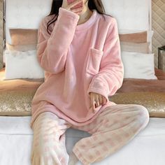 Get cozy in style with our Pajamas Set!  Whether you're lounging at home, watching your favorite shows, or simply relaxing, this pajama set keeps you cozy and chic! 🥰 💕 What's Included 💕 Warm and cozy fleece top paired with stretchy plaid pants. 💕Why You'll Love It 💕 - Feels like a warm, soft hug, keeping you cozy all winter. - Stylish, comfy, and perfect for lounging or sleeping. - Great Fit - Easy to Care For: Machine washable for effortless care. - Versatile 💕 We've honed our craft over Cozy Sleepwear With Pockets, Cozy Sleepwear With Pockets For Pajama Party, Winter Sleepwear With Long Pants, Pink Sleepwear With Pockets For Loungewear, Cozy Sleepwear With Pockets For Loungewear, Cozy Loungewear Sleepwear With Pockets, Comfy Set Outfit, Cozy Sleepwear With Pockets For Lounging, Winter Sleepwear With Pockets For Loungewear