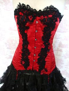 28" Waist Long Length Corset LOVES SHADOW Beaded  Long Length Red Satin Waist GOTHIC By Ophelias Folly Elegant Red Wedding Corset, Steampunk Fitted Corset For Wedding, Steampunk Fitted Wedding Corset, Steampunk Wedding Fitted Corset, Gothic Red Party Corset, Fitted Red Corset For Wedding, Fitted Red Wedding Corset, Overbust Corset For Wedding And Halloween, Artistic Crafts