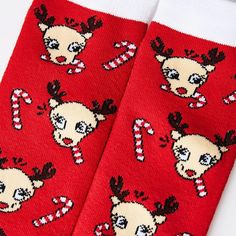 Spice up the holidays while wearing these festive peppermint scented socks! Red socks feature images of reindeer and candy canes. Unisex 100% cotton socks fit Women's shoe size 4, Men's shoe size 13. Peppermint Scent, Red Socks, Best Stocking Stuffers, Holiday Stocking, Puzzle Shop, Sugar Cane, Gadget Gifts, Holiday Christmas Gifts, Candy Canes