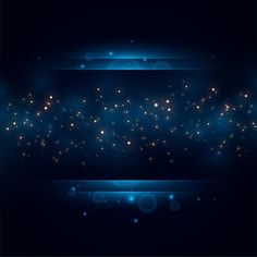 an abstract blue background with lights and stars