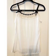 Forever 21 Woman’s Top Sleeveless Size Xs New. 100% Rayon. Color Cream With Trims Black Chic Cotton Tank Top With Lace Trim, Casual Tank Top With Adjustable Straps For Daywear, Cotton Tank Top With Lace Trim For Day Out, Cotton Tank Top For Day Out, Sleeveless Tank Top With Adjustable Straps For Day Out, Cotton Camisole With Lace Trim For Day Out, Adjustable Straps Sleeveless Tank Top For Day Out, Casual Cotton Tank Top With Lace Trim, Casual Tops With Lace Trim And Tank Straps