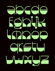 the font and numbers are glow green on a black background, which is part of an alphabet