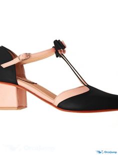 OrcaJump - Womens Plus Size Block Heel Round Toe Elegant Sweet Party Daily PU Leather Buckle Sandals for Spring and Fall - Black Formal T-strap Sandals With Pointed Toe For Spring, Formal Spring T-strap Sandals With Pointed Toe, Elegant Adjustable T-strap Sandals For Evening, Spring Party T-strap Sandals With Low Heel, Low Heel T-strap Sandals For Summer Party, Low Heel T-strap Sandals For Spring Formal, Spring Formal Low Heel T-strap Sandals, Spring Formal T-strap Sandals With Low Heel, Party Leather T-strap Sandals With Low Heel