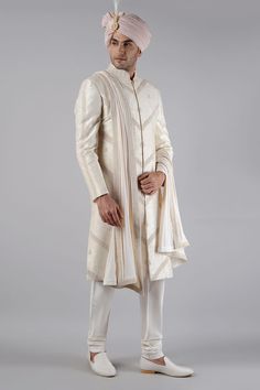 Buy Beige Raw Silk Printed Block Mridul Sherwani Set For Men by Siddhesh Chauhan Online at Aza Fashions. Ceremonial Raw Silk Kurta With Cutdana, Formal Naqshi Dupatta For Eid, Formal Naqshi Dupatta For Diwali, Festive Raw Silk Sherwani With Cutdana Details, Festive Raw Silk Sherwani With Cutdana, Traditional Festive Churidar With Naqshi, Elegant Churidar For Eid And Traditional Ceremonies, Festive Unstitched Suit With Naqshi In Traditional Drape, Elegant Churidar With Zari Work For Traditional Ceremonies