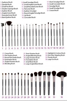 Bh cosmetics advanced brush set Makeup Brush Guide, Makeup Brushes For Beginners, Makeup Brush Uses, Mermaid Beauty, Brush Guide, Alat Makeup, Makeup Tutorial Foundation, Makeup Brushes Guide, Eyeliner For Beginners