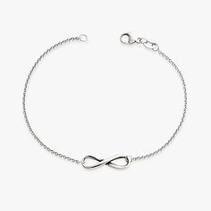 Petite Infinity Bracelet Modern Silver Friendship Bracelets, Modern Twist Everyday Bracelet Jewelry, Modern Twist Everyday Bracelet, Elegant White Gold Friendship Bracelets, Elegant Sterling Silver Name Bracelet For Friendship, Adjustable Bracelet With A Modern Twist, Elegant Sterling Silver Friendship Name Bracelet, Elegant Infinity Jewelry For Friendship, Modern Sterling Silver Infinity Jewelry