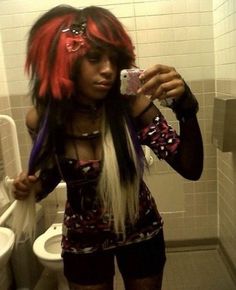 Black Scene Kid, Scene Emo Aesthetic, Scene 2000s, Black Scene, Emo Princess, Emo Aesthetic