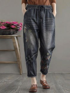 Material: Denim
Wearable In:All-Season
Thickness: Thin Section
Color: Dark-Blue
Size Details:

Length: 90 Waist:70-94 hips:110 (M)(US:6-8.UK/AU:10-12)
Length:91 Waist:72-96 hips:112 (L) (US:10-12.UK/AU:14-16)
Length:92 Waist:74-98 hips:114 (XL) (US:14-16.UK/AU:18-20) We Found Love, Harem Pant, Date Dresses, Pink Mini Dresses, Printed Midi Dress