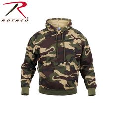 Rothco Men's Pullover Hooded Sweatshirt - Woodland Camo Rothco’s Camo Pullover Hooded Sweatshirt is made of durable 60% cotton and 40% polyester material and a comfortable fleece interior lining for warmth.  Features: The Camo Sweatshirt Is Made With A Durable 60% Cotton And 40% Polyester Material Comfortable Fleece Interior Lining For Warmth Elastic Knit Wrist Cuffs And Waistband For Perfect Fit Rothco’s Hooded Sweatshirt Features A Drawstring Hood And A Large Front Slash Kangaroo Style Double Camouflage Cotton Sweatshirt With Drawstring Hood, Camouflage Fleece Hoodie With Drawstring Hood, Camouflage Drawstring Hood Sweatshirt For Fall, Camouflage Sweatshirt With Drawstring Hood For Fall, Fall Camouflage Sweatshirt With Drawstring Hood, Camouflage Hoodie Sweatshirt For Fall, Casual Camouflage Fleece Hoodie, Camouflage Fleece Hoodie For Fall, Camouflage Fleece Hoodie Sweatshirt