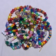 a bunch of beads that are on a table