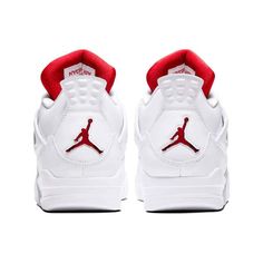 Air Jordan 4 Retro 'Red Metallic' — Kick Game Jordan 4 Metallic Red, Jordan 4 Metallic, Air Jordan Collection, Jordan 1 Lows, Clean White Leather, Jordan Collection, Jordan 4 White, Air Jordan Retro 4