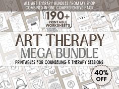 Ultimate Art Therapy Mega Bundle: 190+ Creative Worksheets for Counseling & Healing Sessions 🎨 Dive into a world of therapeutic creativity with this Ultimate Art Therapy Mega Bundle! 🌟 With over 190 printable worksheets carefully crafted for counseling and therapy sessions, this bundle is a treasure trove of healing resources. 🌈 🧒 For kids and teens, explore 31 worksheets for emotion processing and self-esteem building. 🚀 🌱 Promote personal growth and therapeutic support with 36 versatile Therapy Printables, Creative Worksheets, Counseling Tools, Mental Health Activities, Understanding Emotions, Healing Journaling, Health Activities, Etsy Stickers, Inner Child Healing