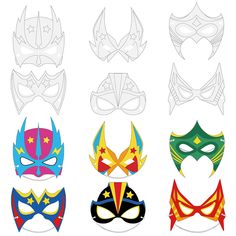 PRICES MAY VARY. Package Included: our DIY hero mask craft kit includes 6 different designs, a total of 36 pieces blank graffiti paper masks and 36 paired elastic ropes; Sufficient quantity can meet your various demand on the art creation and also enough for kids to share and paint together with their friends at cosplay, dress up, birthday or other parties Material and Size:these hero DIY masks are made of quality white cardboard, which is easy to color, lightweight and very reliable, designed a Blank Masks, Blank Mask, Paper Masks, Superhero Crafts, Masks Crafts, Masks Diy, Costume Masks, Paper Mask, Elastic Rope