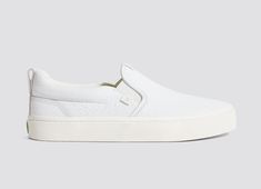 CARIUMA: Women's White Premium Leather Slip-on Sneakers | Slip-On Brazilian Rainforest, White Slip On Sneakers, Leather Sneakers Men, Sneaker Men, Sneakers For Women, White Slip, On Sneakers, Sneaker Brands, Leather Slip Ons