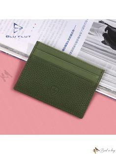 Bird in Bag - BalManent Mens Cowhide Mini Card Bag: Genuine Leather Credit Card Holder for Stylish and Practical Organization of Mens Cards Casual Rfid Blocking Card Holder For Business, Casual Business Card Holder With Interior Slots, Green Leather Business Wallets, Casual Rectangular Business Card Holder, Casual Wallets With Interior Card Slots For Business, Green Leather Card Holder With Rfid Blocking, Green Leather Rfid Blocking Card Holder, Green Rectangular Business Wallet, Green Rfid Blocking Wallets For Business