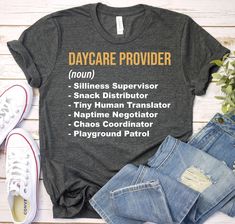 Daycare Provider - Daycare Teacher Shirt, Daycare Teach Tshirt, Daycare Shirts, Teacher Tshirt, Childcare Worker Shirt, Childcare Provider ------------------------------------------------------- A B O U T - T H I S - T S H I R T ------------------------------------------------------- Daycare Provider - Daycare Teacher Shirt, Daycare Teach Tshirt, Daycare Shirts, Teacher Tshirt, Childcare Worker Shirt, Childcare Provider Available in size : XS, S, M, L, XL, 2XL, 3XL Available in color  * Black * Daycare Shirts, Daycare Outfits, Computer Nerd Gifts, Funny Nerd Shirts, Mean Girls Shirts, Computer Geek Gifts, Daycare Providers, Computer Nerd, Daycare Teacher