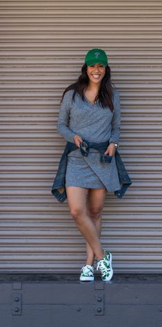 Pair our classic faux wrap knit dress with your favorite sneakers for an effortlessly chic cool girl look | Banana Republic Wrap Knit Dress, Knit Wrap Dress, Classy And Fabulous, Faux Wrap Dress, Shades Of Grey, Knit Dress, Tshirt Dress, Cool Girl, Banana Republic