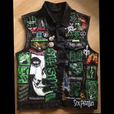 80s Metal Battle Vest, Crust Pants, Patch Clothes, Skull Jacket, Jacket Ideas, Type O Negative