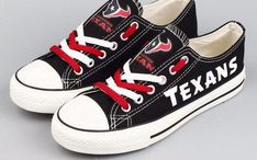 Houston Texans Canvas Shoes Nfl Shoes, Shoes Logo, Texans Football, Converse Style, Shoes Sport, Houston Texans, Trendy Sneakers, Sport Sneakers