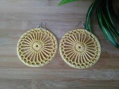 Yellow Crochet Hoop Earrings This intricate design is gorgeous. What a beautiful way to adorn your ears! Earrings are light weight, made from cotton yarn over a bangle and measures 3'' in diameter. A nice gift for you or a loved one. Also available in other colors. Enjoy! **Please allow 1-2 days for creation and shipping.** Shipping cost includes:  *Handling *Packing Materials *Delivery Confirmation & Tracking Follow us @glaccessories  #glaccessories Determined to be different, *gl* Summer Adjustable Circle Earrings, Adjustable Circle Earrings For Summer, Handmade Yellow Drop Hoop Earrings, Yellow Bohemian Round Earrings, Bohemian Yellow Round Earrings, Elegant Handmade Yellow Hoop Earrings, Elegant Yellow Handmade Hoop Earrings, Hypoallergenic Round Summer Earrings, Hypoallergenic Round Earrings For Summer