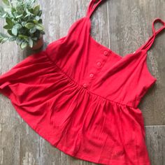 Brand New Without Tags Forever 21 Top Casual Red Tank Top For Day Out, Red Cotton Tank Top For Spring, Trendy Red Tank Top For Day Out, Spring Red Cotton Tank Top, Casual Red Forever 21 Tops, Casual Red Tops From Forever 21, Forever21 Tops, Forever 21 Tops, Forever 21