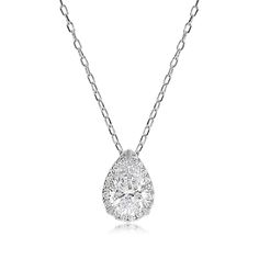 Halo Pendant, Pear Diamond, Diamond Halo, Halo Diamond, Halo, Pear, White Gold, Pendant, 10 Things