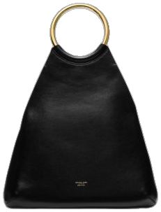 Contemporary Structured Evening Bag, Modern Shoulder Bag With Gold-tone Hardware For Shopping, Elegant Top Handle Hobo Bag With Dust Bag, Elegant Hobo Bag With Top Handle And Dust Bag, Chic Hobo Bag With Round Handle For Office, Modern Structured Bags With Handles, Elegant Leather Hobo Bag With Handles, Modern Structured Bag With Handles, Contemporary Top Handle Leather Bag