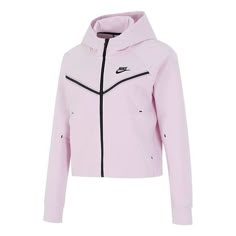 WMNS Nike Logo Printing Hooded Jacket Pink Womens CW4299-695 Blue Bape Hoodie, Nike Tech Jacket, Nike Tech Hoodie, Cute Online Clothing Stores, Nike Casual, Belly Shirts, Cute Clothing Stores, Arch Logo, Fear Of God Essentials