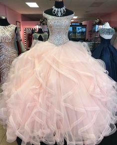 Pink Ball Gown Quinceanera Dresses Princess Gown Birthday Dress sold by dressydances on Storenvy Quinceanera Dresses Sparkly, Quinceanera Dresses Princess, Ball Gown Quinceanera Dresses, 15 Dresses Quinceanera, Quinceanera Dresses Pink, Pink Ball Gown, Sparkly Prom Dresses, Pretty Quinceanera Dresses, Dresses Princess